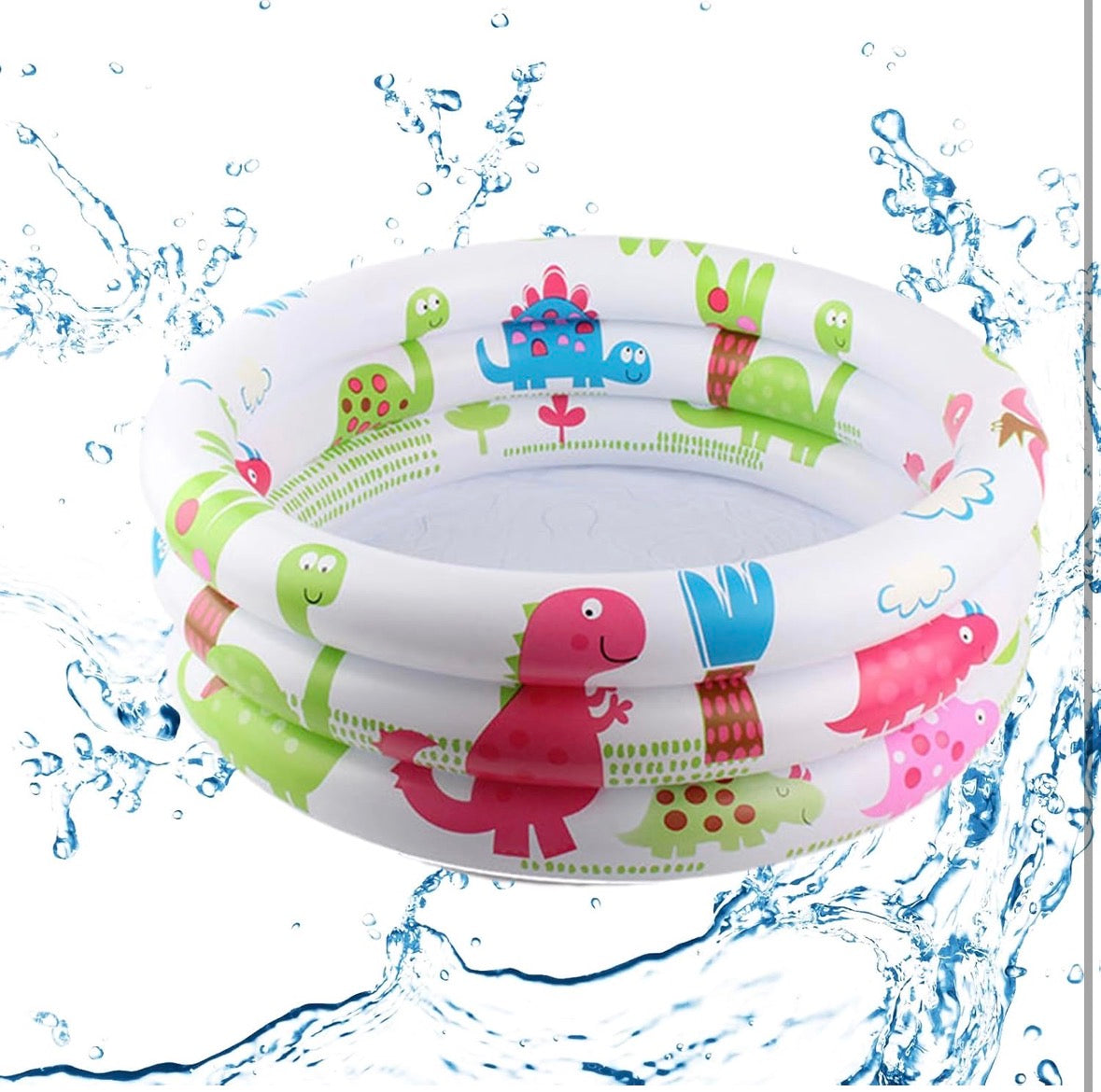 Piscine Gonflable Enfant Dinosaure — Ronde PVC 60/90cm, Jardin