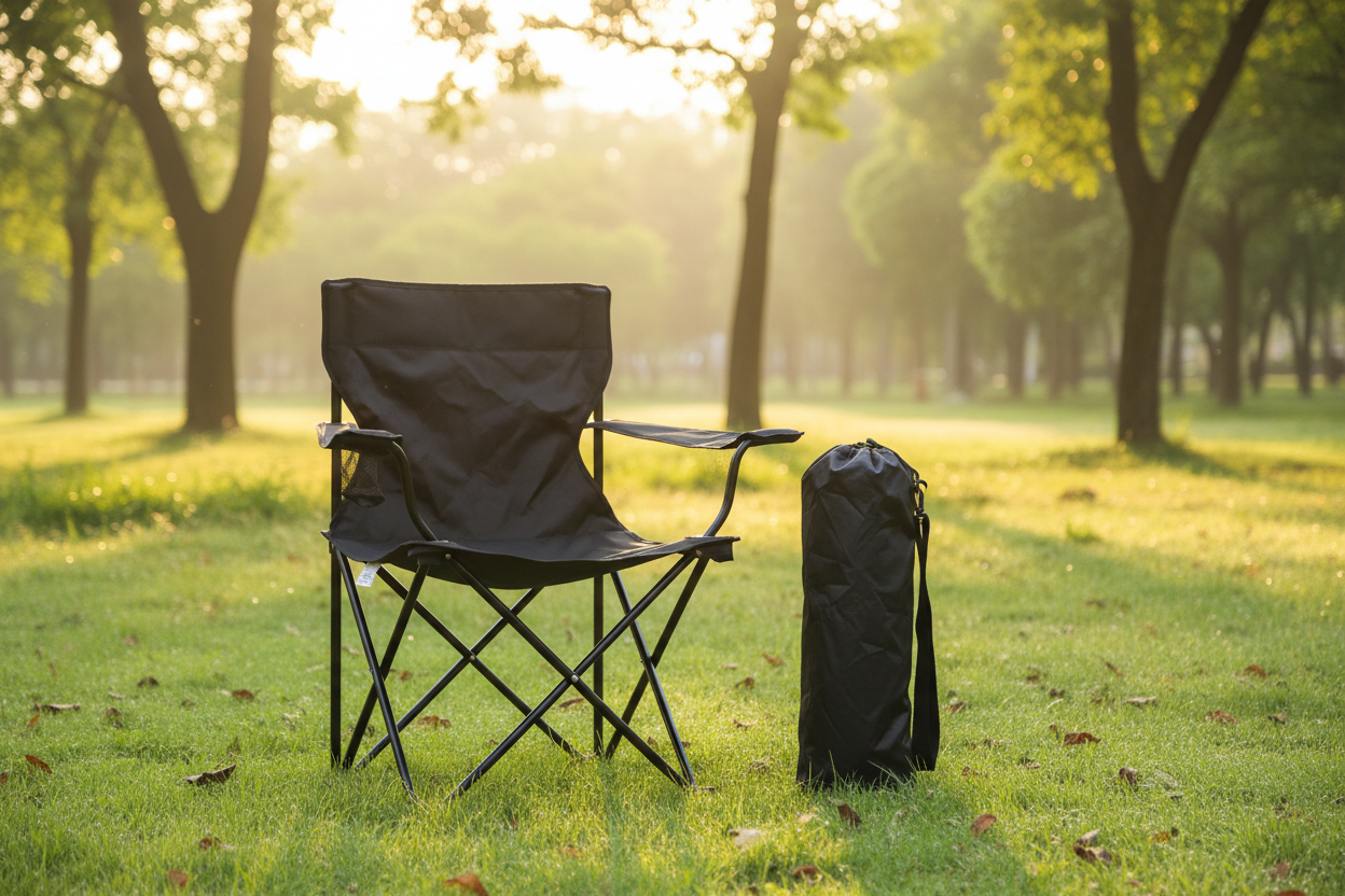 Chaise camping noire