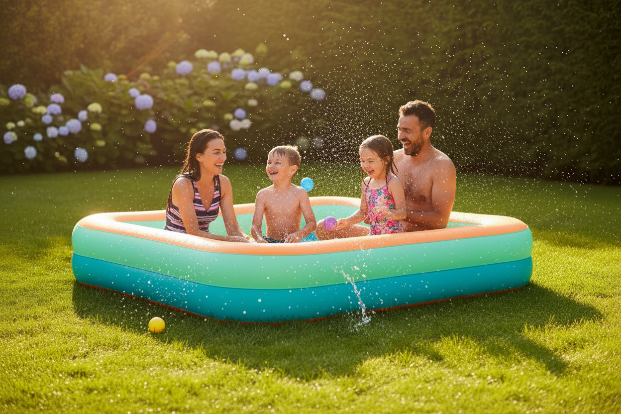 Famille piscine rectangulaire