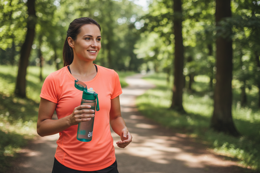 Gourde Coralys – personne qui s'hydrate