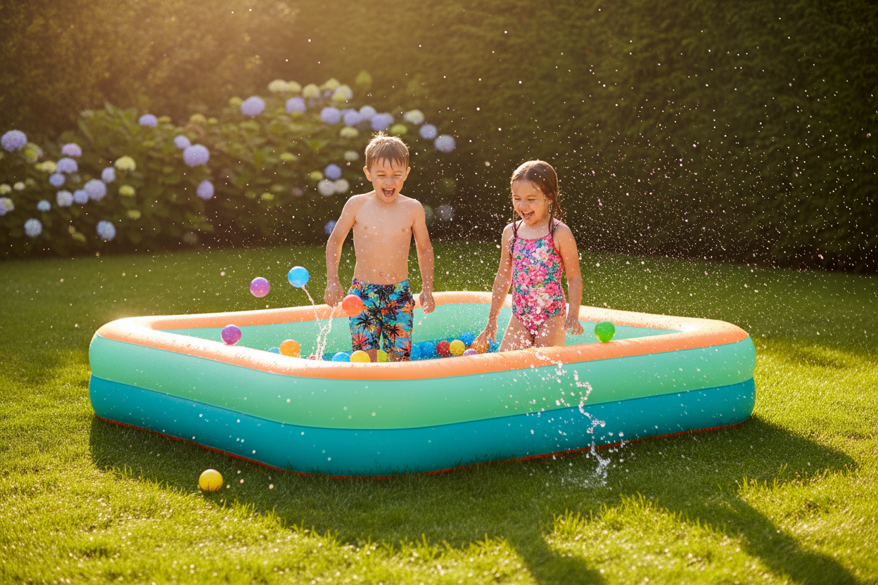 Piscine rectangulaire famille